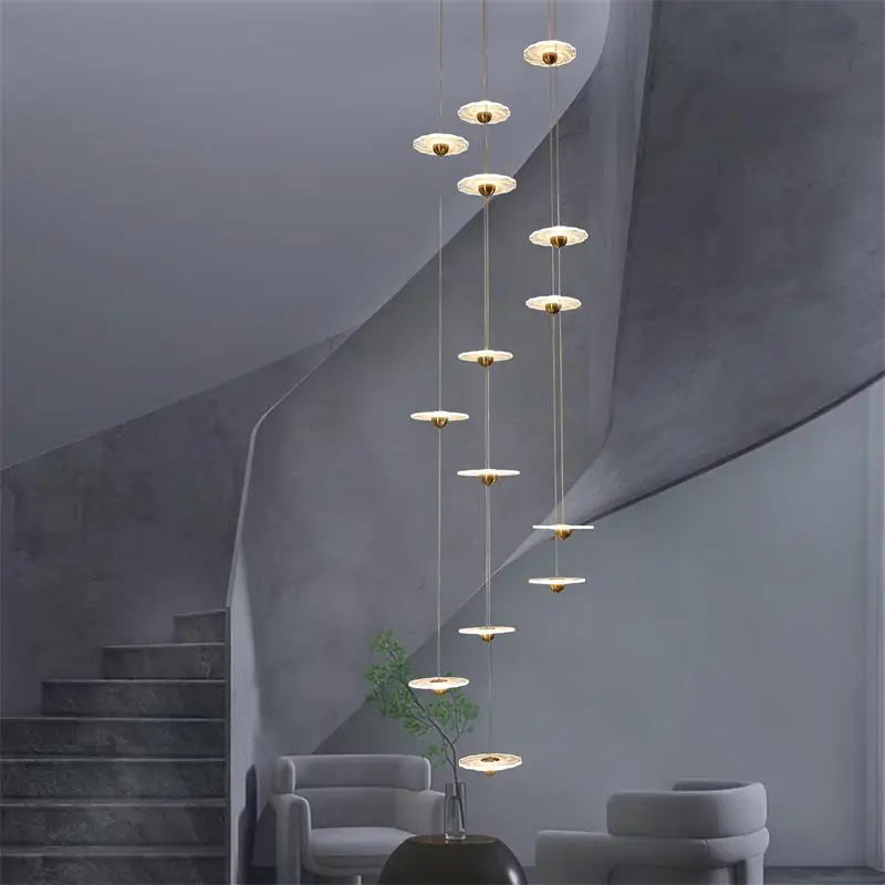 Modern LED chandelier for elegant indoor lighting - vue 3 sur 26