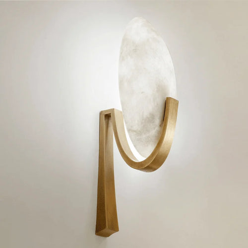 Nordic luxury copper and marble wall light - vue 3 sur 8