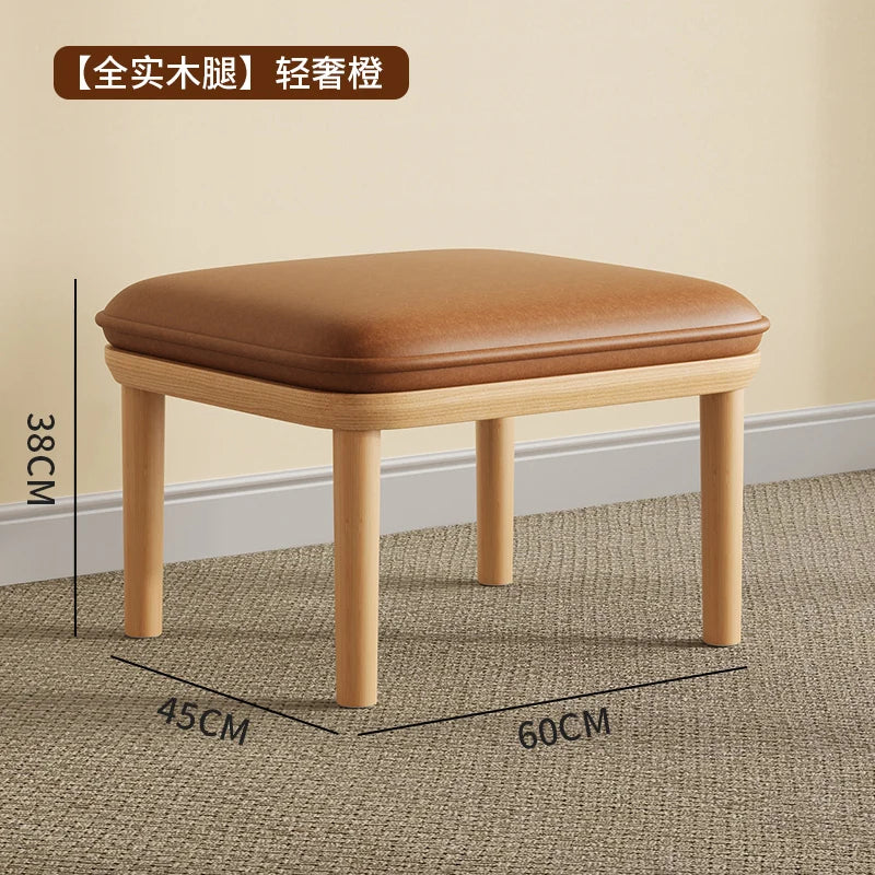Nordic modern velvet stool unique and space-saving pouf - vue 19 sur 24