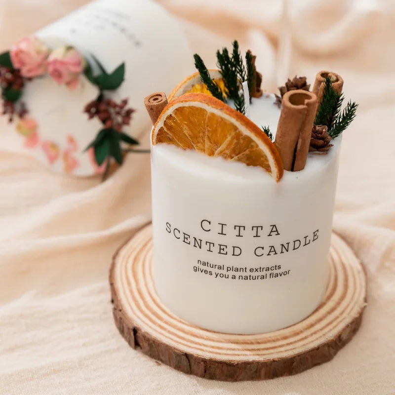 scented soy wax candle for romantic and relaxing moments
