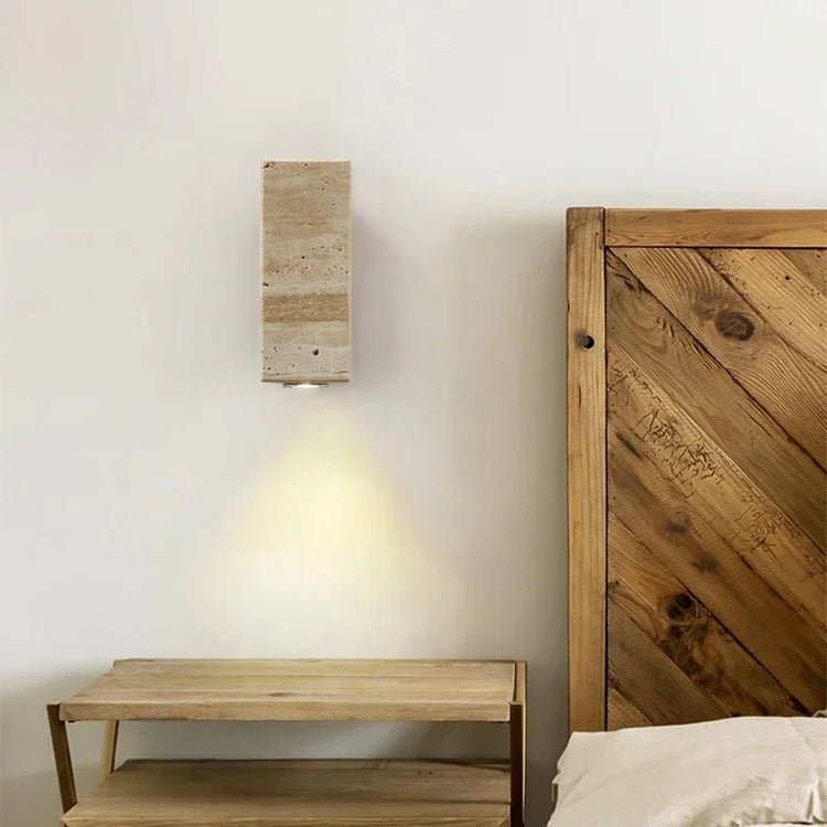 Wabi sabi marble LED wall light for interior decoration