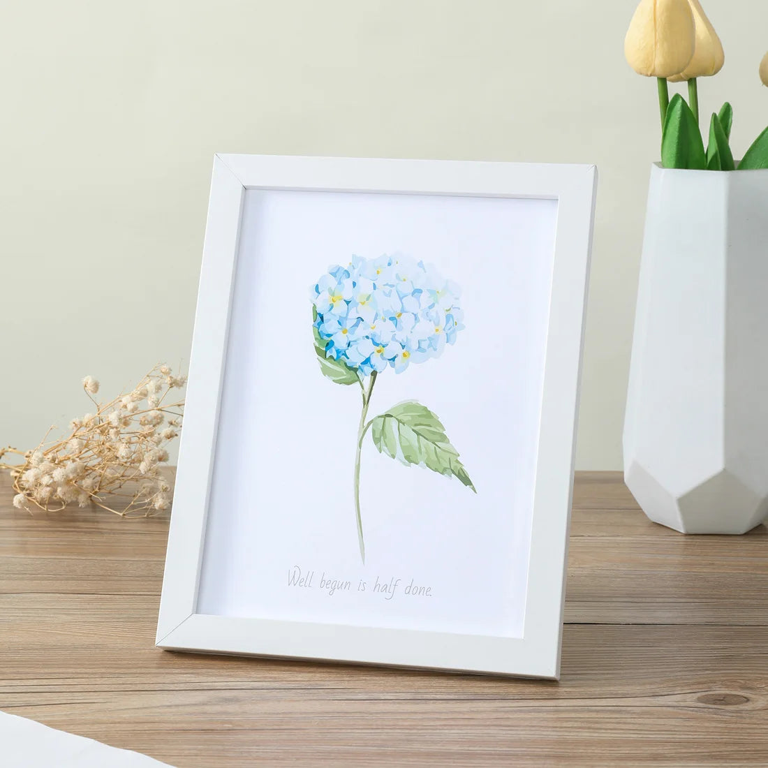 Wooden hanging photo frame with plexiglass for photo display - vue 8 sur 10