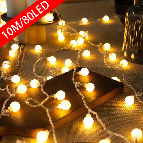 Led ball string light for outdoor and festive decorations - vue 2 sur 8
