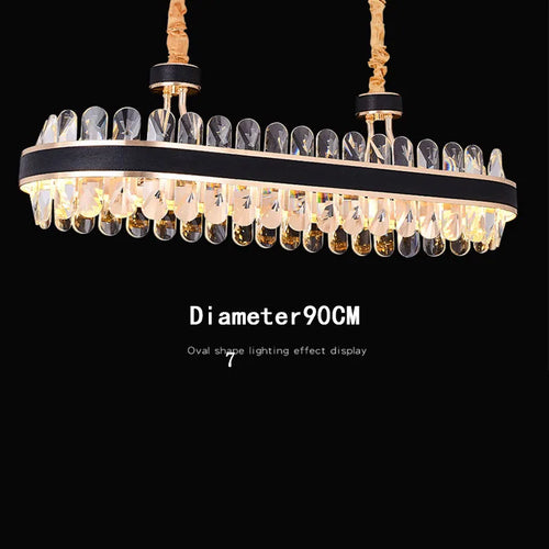 Modern crystal LED chandelier Winfordo for interior decoration - vue 11 sur 10