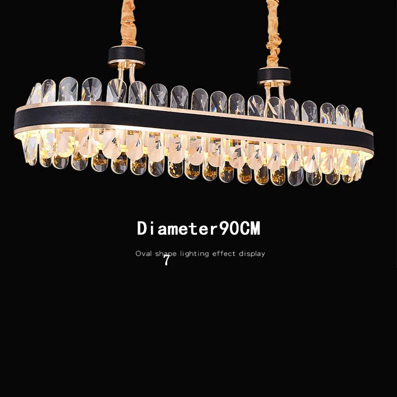 Modern crystal LED chandelier Winfordo for interior decoration - vue 10 sur 10