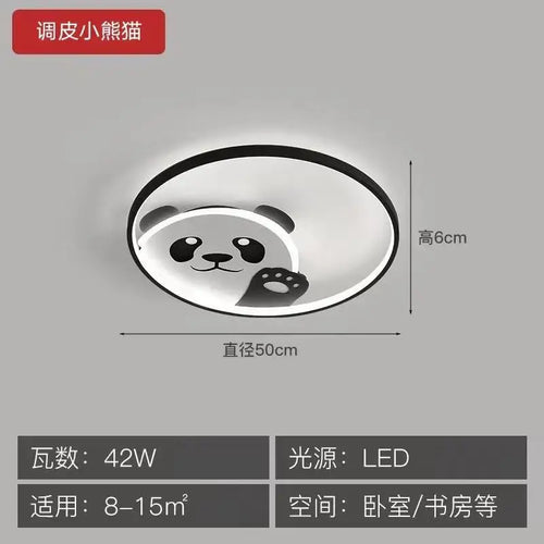 Round LED children's ceiling light with eye protection and soft lighting - vue 14 sur 15
