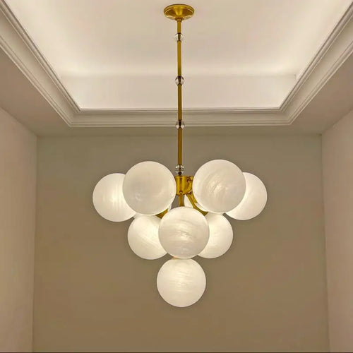 Modern copper chandelier for an elegant interior