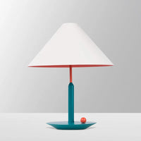 Scandinavian metal table lamp with LED bulb