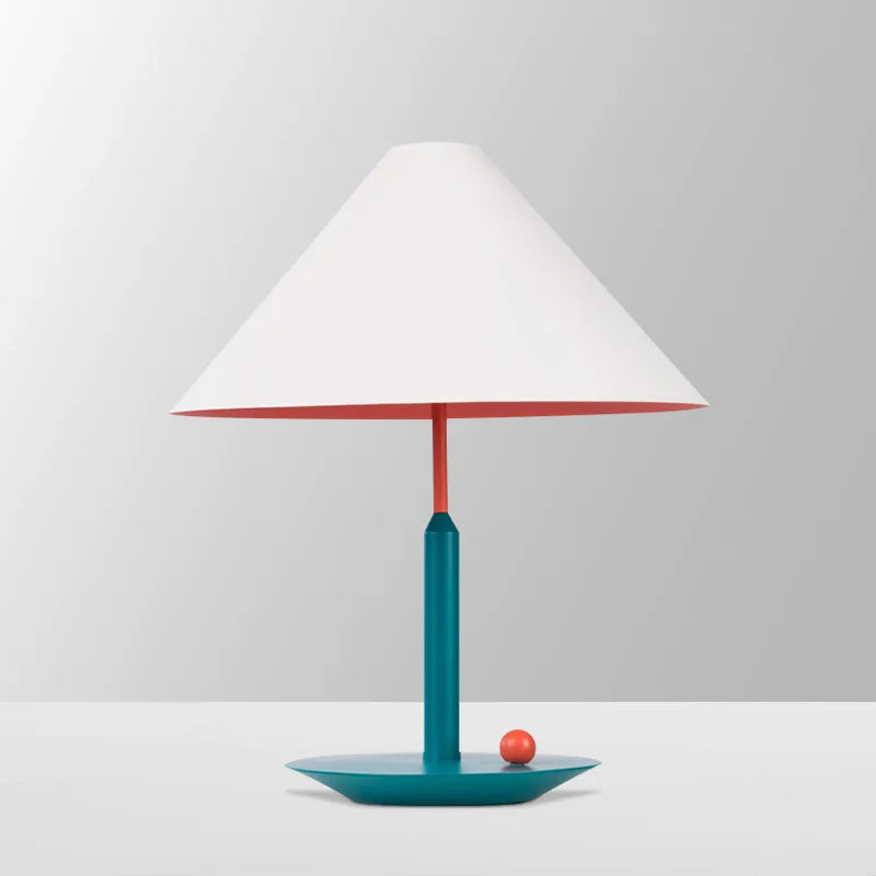 Scandinavian metal table lamp with LED bulb
