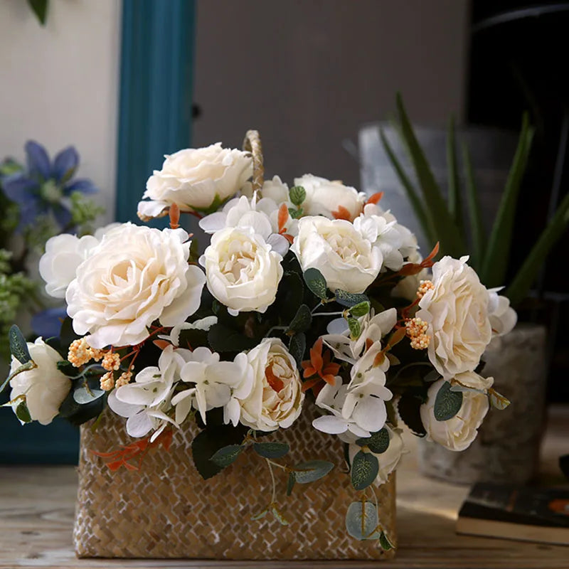 Artificial flower bouquet for wedding and autumn decorations