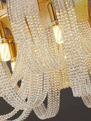 Modern nordic crystal chandelier with LED and tassels