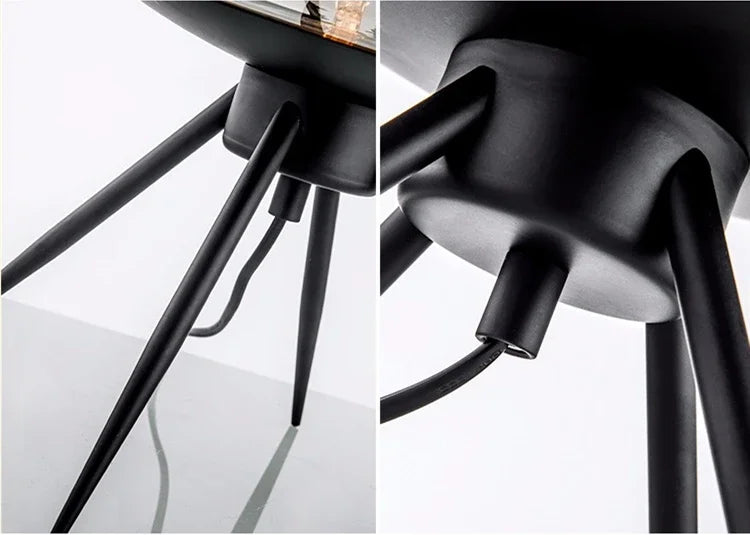 Modern nordic glass LED table lamp for night-time decoration - vue 6 sur 10