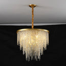 Modern crystal chandelier with elegant suspended light for interior decoration