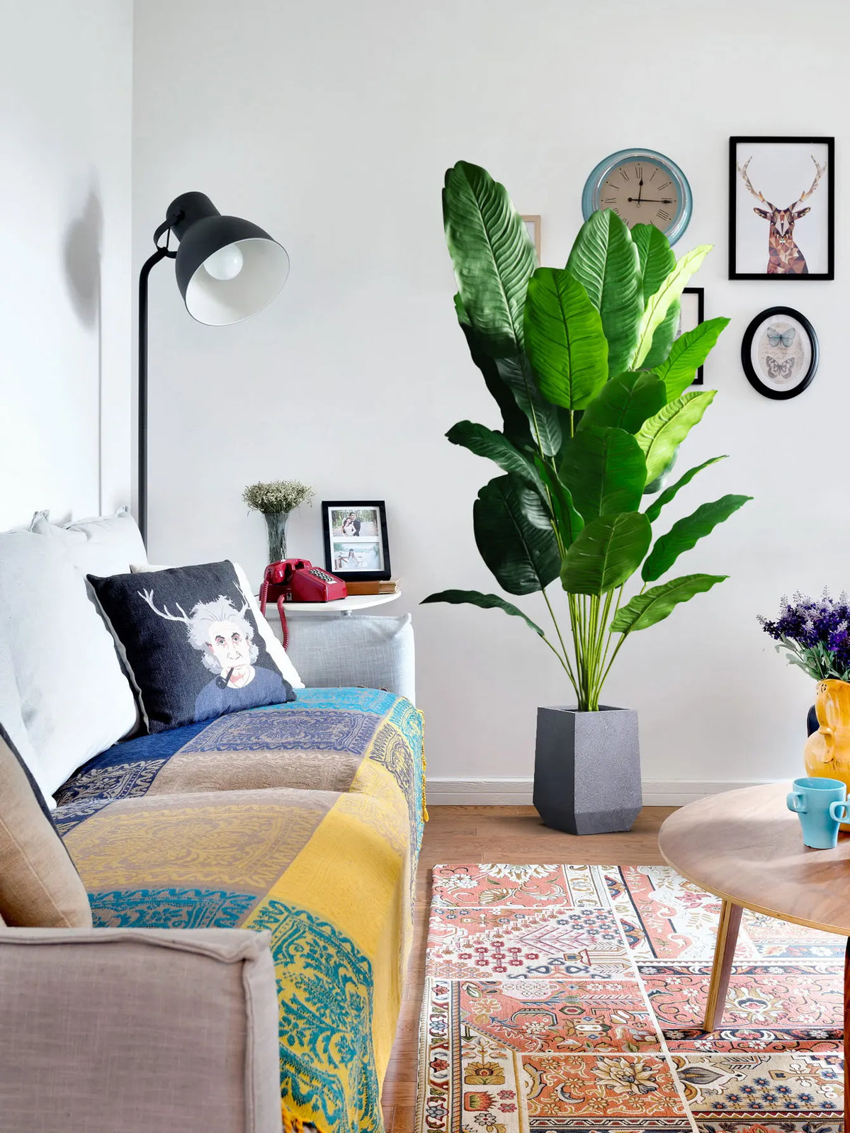 Large artificial bird of paradise tree for indoor and garden decor - vue 4 sur 9