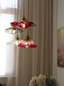 Modern Japanese sunflower glass pendant light decorative