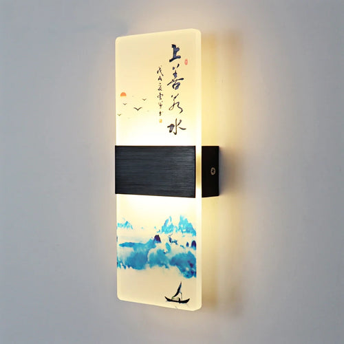 Japanese acrylic wall light for modern decor - vue 10 sur 14