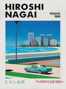 Vintage Japanese 80s Hiroshi Nagai art posters