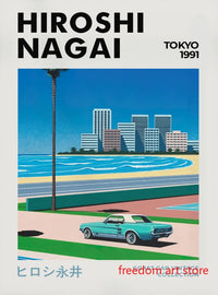 Vintage Japanese 80s Hiroshi Nagai art posters