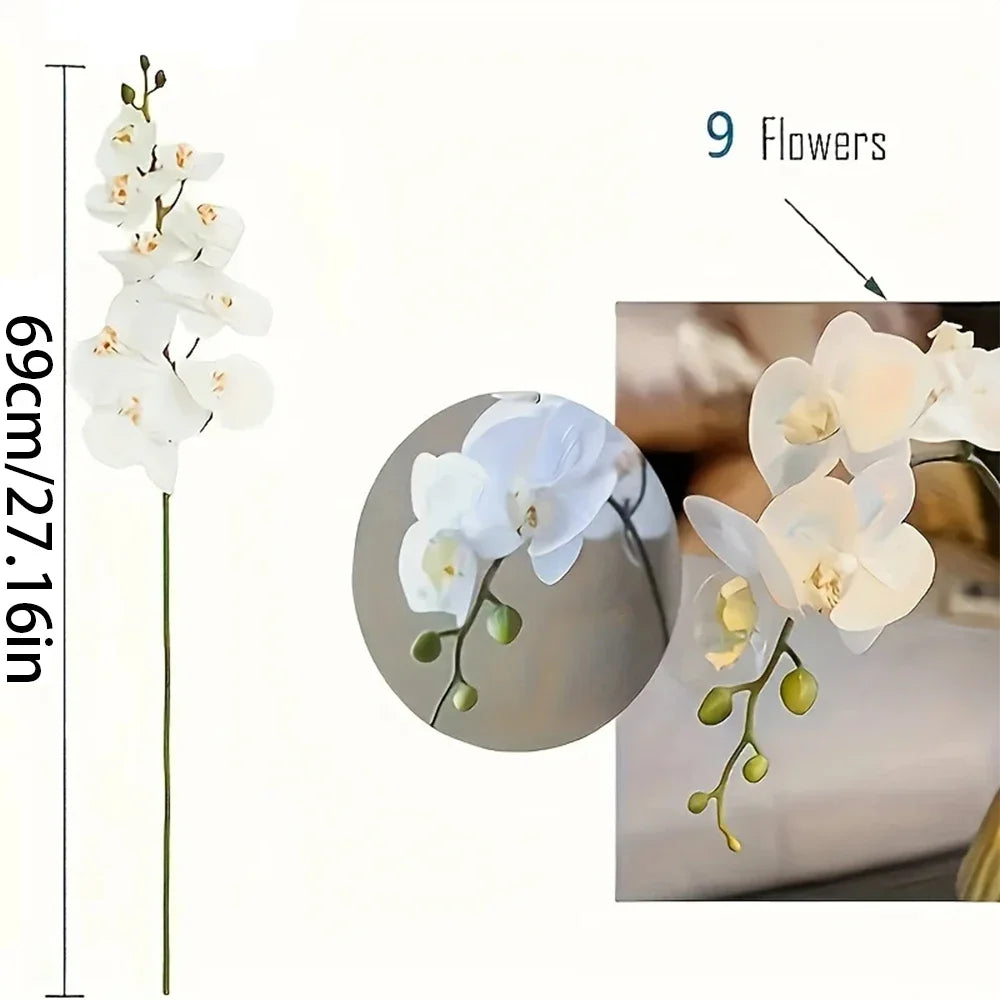 Artificial orchid flower branches for decoration and events - vue 5 sur 11