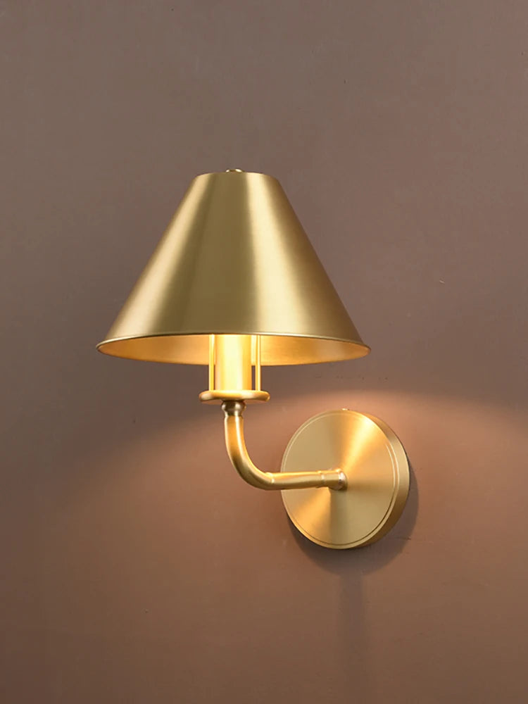 Minimalist anti-rust copper wall light