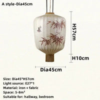 Japanese fabric chandelier medieval zen style for interior decoration
