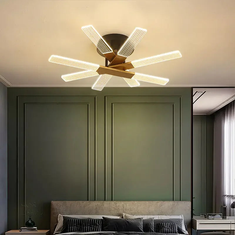 Modern dimmable acrylic chandelier for elegant interior decoration - vue 6 sur 12
