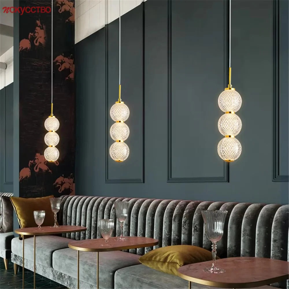 Nordic acrylic pendant light for kitchen and restaurant