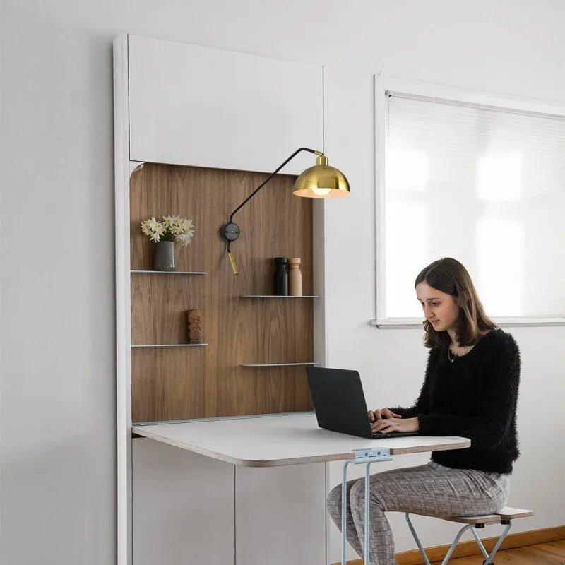 Nordic industrial style wall light with retro swing arm - vue 4 sur 10