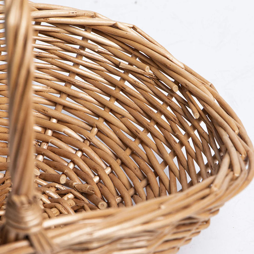 wicker picnic basket for harvest and gifts - vue 7 sur 7