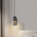 Modern clear glass chandelier with adjustable wire