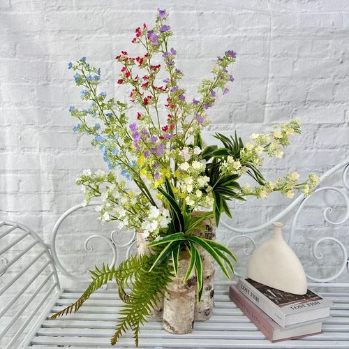 Artificial silk gypsophila branches for indoor decoration - vue 5 sur 14