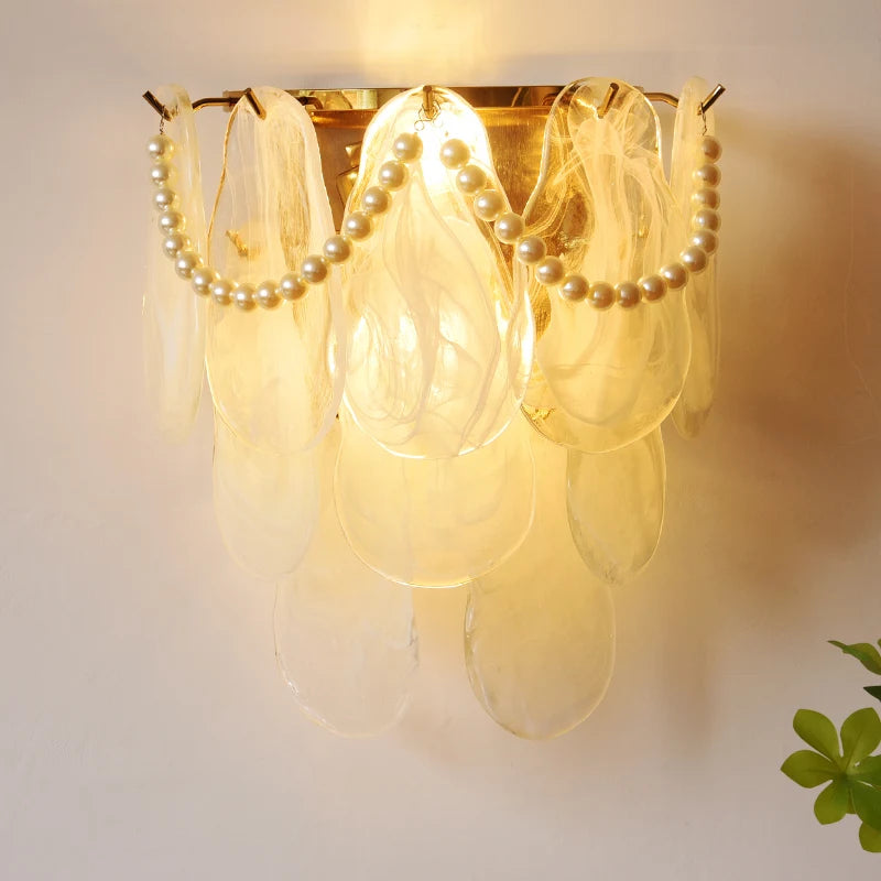 led glass wall light for modern interior decoration