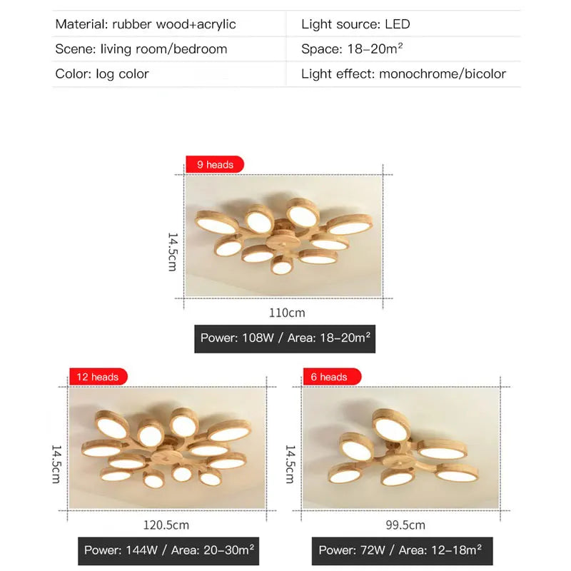 Modern LED chandelier with tree design for interior decor - vue 4 sur 9