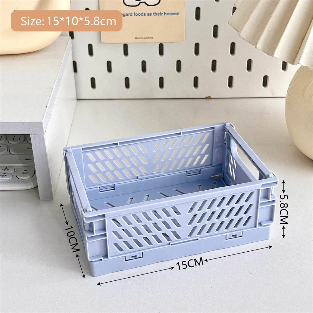 stackable foldable basket for storing makeup, jewelry, toys - vue 15 sur 19