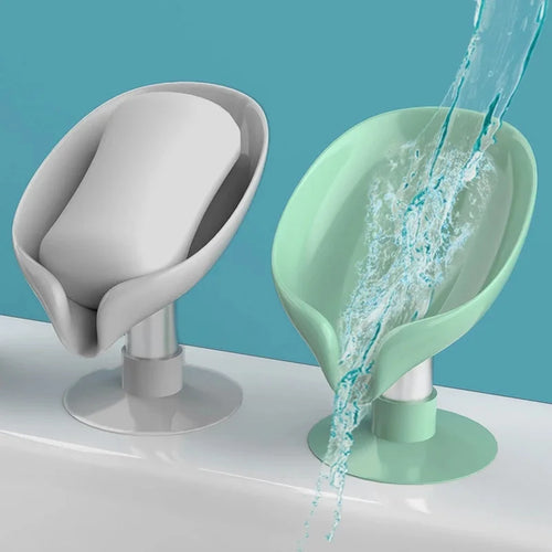 leaf-shaped soap box for bathroom - vue 2 sur 7