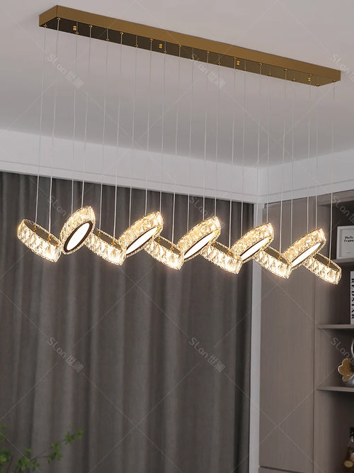 Luxury nordic crystal pendant light new collection - vue 3 sur 9