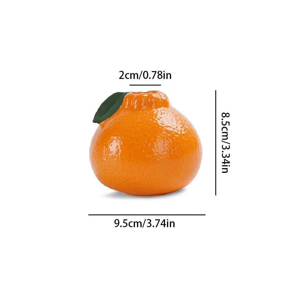 Ceramic Vase, Orange Vase for Home Decor,Decorative Vase Fruit Shape Vase Tabletop Decorative Vase Table Centerpieces Decoratio - vue 5 sur 7