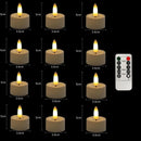 flameless led tea lights with remote control for party decorations