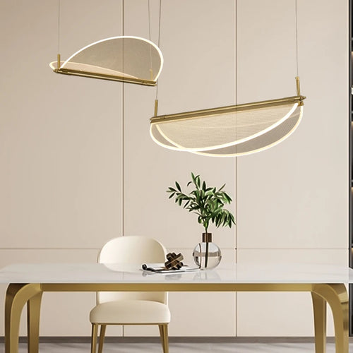 Minimalist rectangular adjustable angle chandelier - vue 2 sur 13