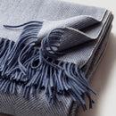 plaid laine douce rayures twill pompons voyage maison