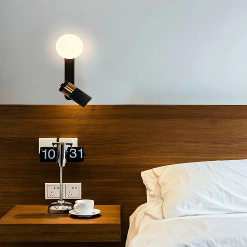 Modern minimalist nordic style rotating LED wall light - vue 6 sur 7