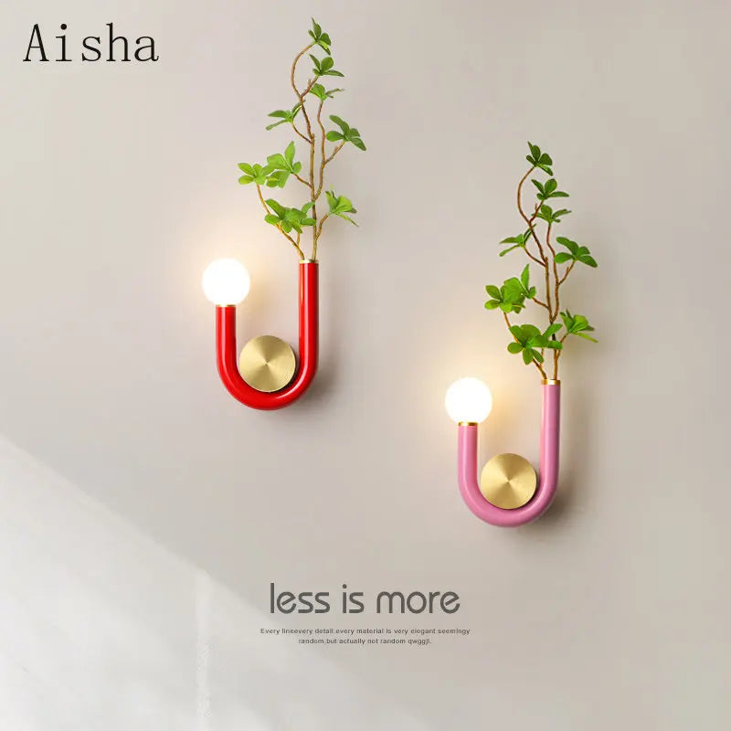 Creative u-shaped LED wall light for children's decor