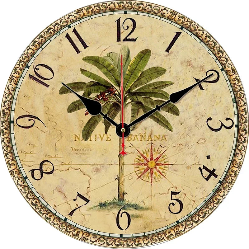 retro silent wall clock for modern home decor - vue 11 sur 19