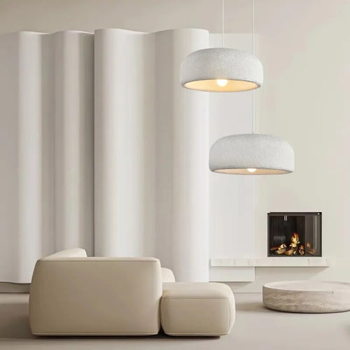 Rounded Japanese style designer pendant light - vue 2 sur 9