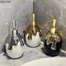 gold ceramic soap dispenser for bathroom