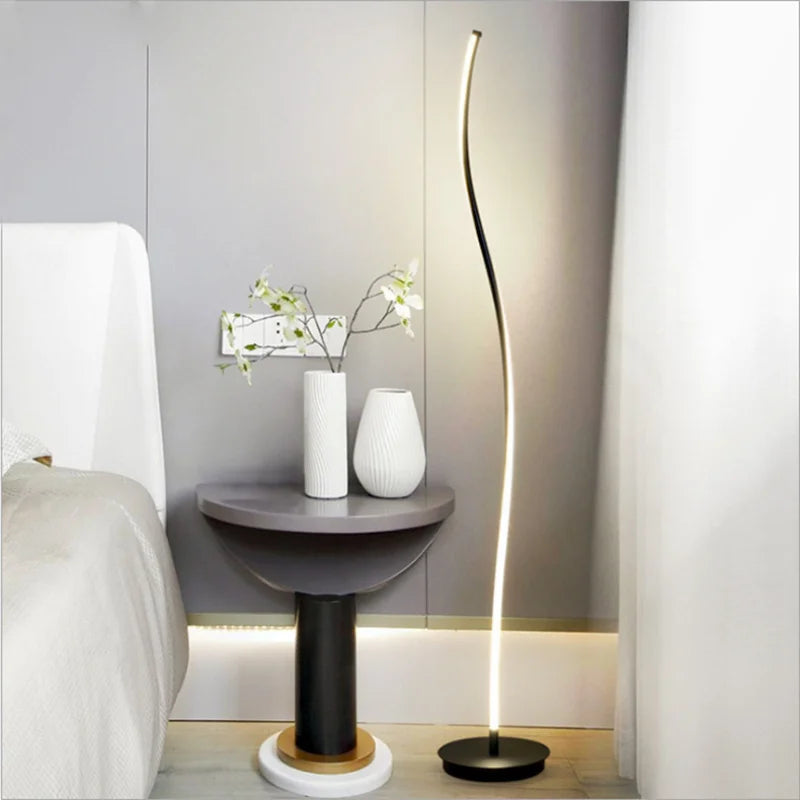 LED floor lamps with silica gel for living room or study - vue 4 sur 8