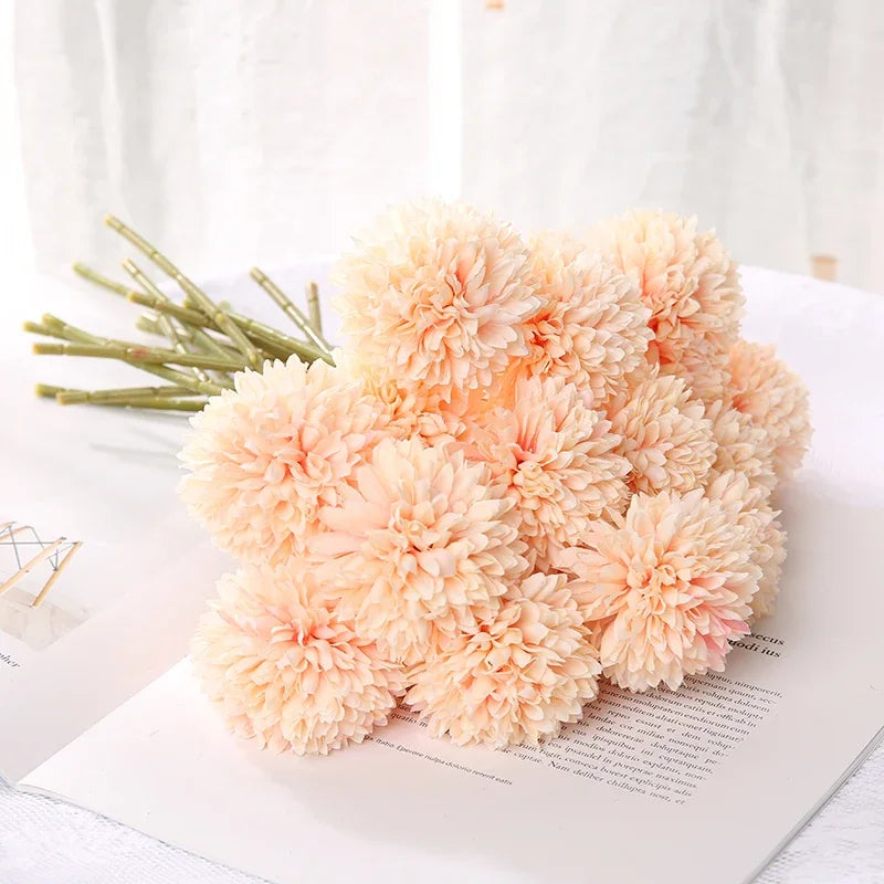 Artificial flower bouquet for wedding decoration and artisan vases