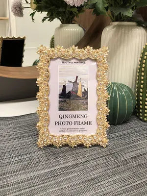 Gold metal photo frames nordic style for home decoration - vue 9 sur 9