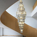 Crystal chandelier for staircases and hotel lobbies