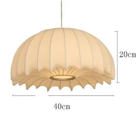 Italian silk pendant light for lofts and hotels